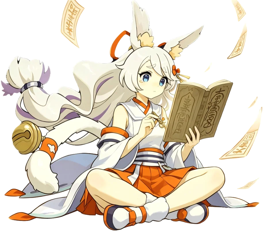 囧次元动漫吉祥物安静阅读