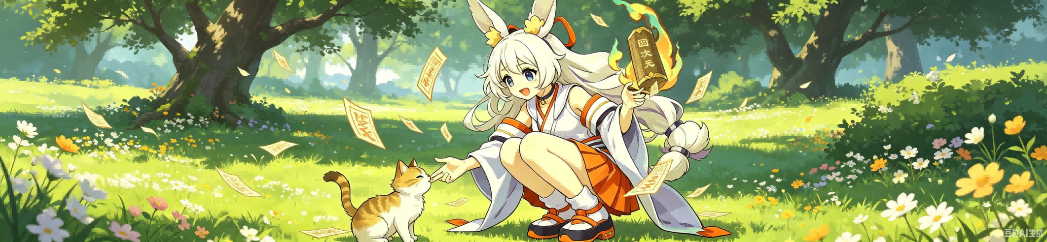 囧次元吉祥物森林场景